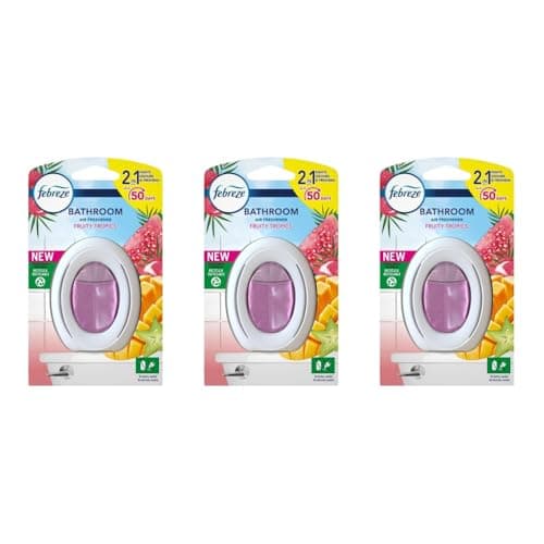 Image of Febreze Air Freshener Fruity Tropics, Continuous, Bathroom, 7.5ml, Pack of 3