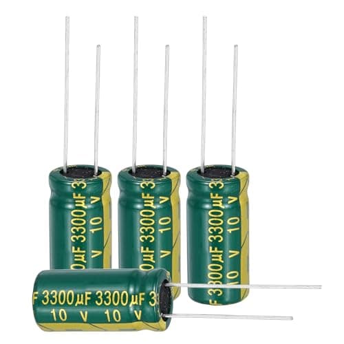 Image of sourcing map 24Pcs Electrolytic Capacitor High Frequency 3300UF 10V with Aluminum Radial Leads 10 x 20mm High Ripple Current Low Impedance