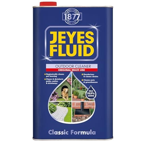 Image of Jeyes Fluid Classic Outdoor Cleaner 5L - Premium Patio Cleaner Concentrate Makes 100L - Heavy Duty Disinfectant for Patios, Driveways, Paths - Kills 99.9% Bacteria - Pet Friendly