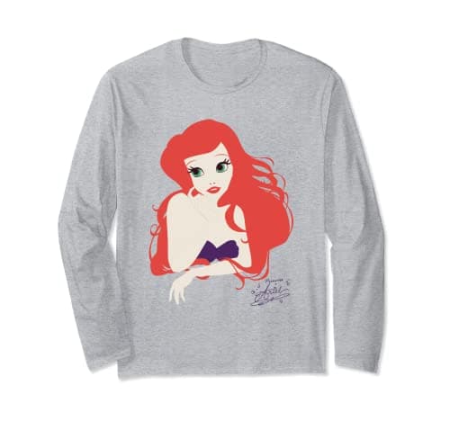 Image of Princess Colour Silhouette Ariel Long Sleeve T-Shirt