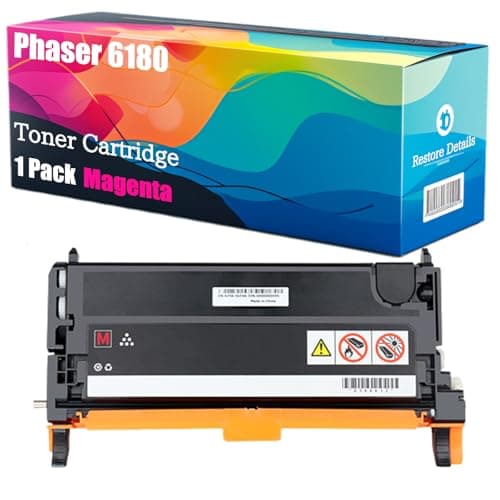 Image of High Yield Phaser 6180 113R00726 113R00725 113R00724 113R00723 Toner Cartridge Compatible for Xerox Phaser 6180 6180DN 6180MFP 6180N Printer, Unleash High-Definition Printing (Magenta)