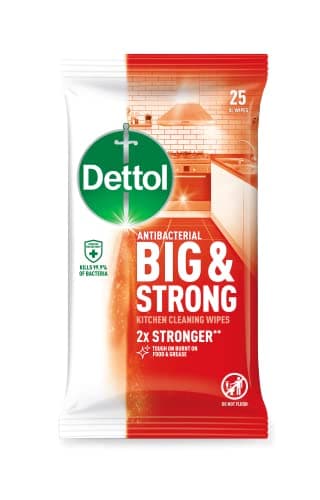 Image of Dettol Big & Strong Kitchen Surface Cleaning Wipes 25s