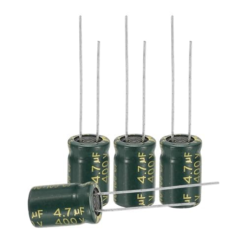 Image of sourcing map 24Pcs Electrolytic Capacitor High Frequency 4.7UF 400V with Aluminum Radial Leads 8 x 12mm High Ripple Current Low Impedance