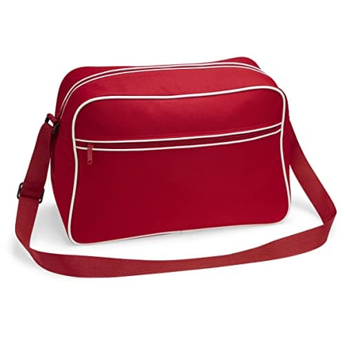 Image of BagBase - Retro Shoulder Bag - Classic Red/White