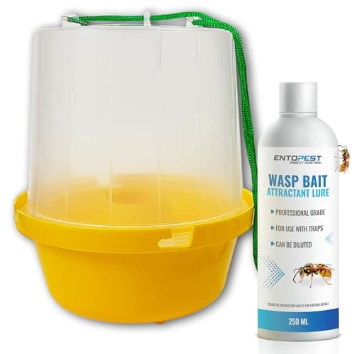 Image of Entopest 1 x Wasp Nest Killer Trap and Bait Attractant Kit | Wasp Trap, Hornet Trap, Bee Catcher, Wasp Traps Outdoor/Indoor, Hornet Nest Killer, Wasp Catchers For The Garden