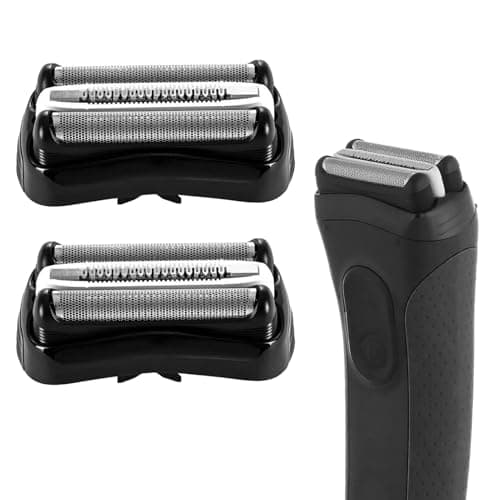 Image of Replacement Head For Braun S3, 2 Pack Replacement Head For Braun Series 3, For Braun Series 3, Shaver Head For Braun For S3 3000s 3010s 3040s 3050cc 3070cc 3080s 3090cc etc, (32B, Black)