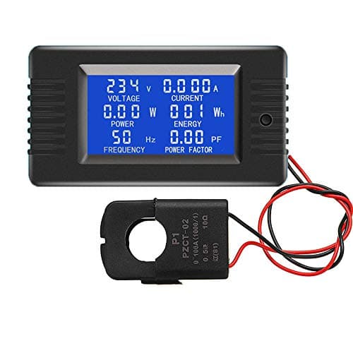 Image of DollaTek AC 80-260V 100A Current Voltage Amperage Power Energy Panel Meter LCD Digital Display Ammeter Voltmeter Multimeter with open CT