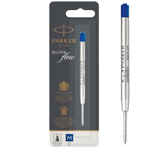 Image of Parker Ballpoint Pen Refill | Medium Point | Blue QUINKflow Ink | 1 Count
