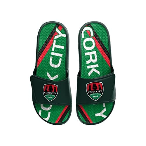 Image of FOCO Ireland Premier Division Football Cork City Fan Mens Size 8/9 Pool Shower Sliders