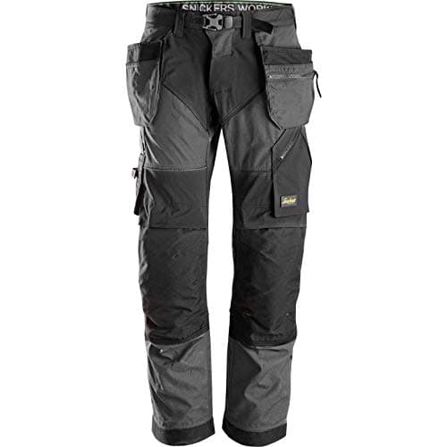 Image of Snickers FlexiWork Work Trousers with Holster Pockets Size 256 in Navy/Black, 46