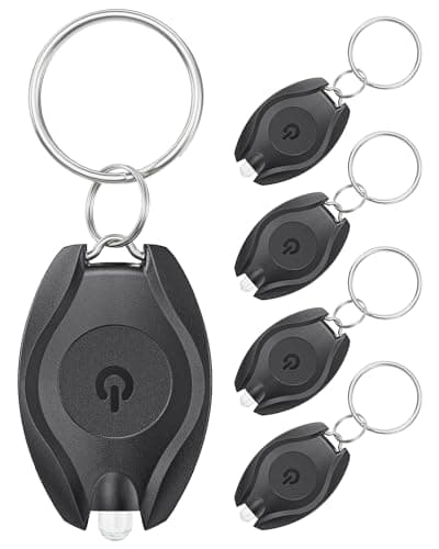 Image of Uniclife 5 Pack LED Keychain Flashlight Mini LED Keychain Light 14 Lumen Portable Ultra Bright Battery Powered Key Ring Torch for Outdoor Camping Party Hiking and Emergency Lighting