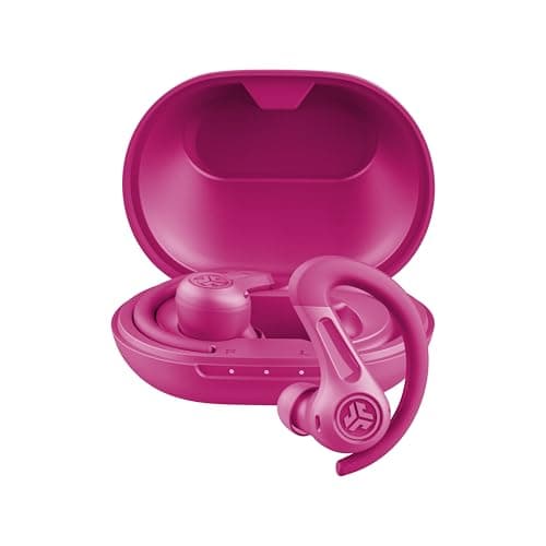 Image of JLab JBuds Sport ANC 4 True Wireless Bluetooth Earbuds + Charging Case, Pink, Swipe + Touch Controls, Hybrid Active Noise Cancelation, Multipoint Connect, Customized Settings App