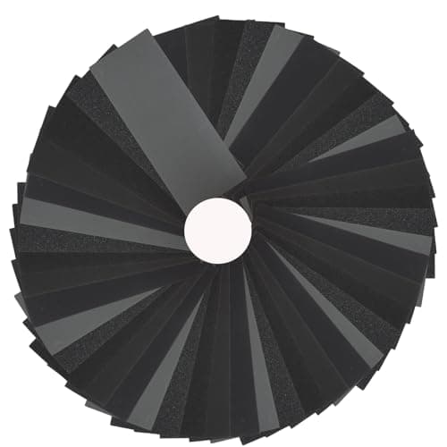 Image of 45 PCS Wet and Dry Sandpaper, 80 to 3000 Grit Sand Paper Pack for Wood, Metal, Cars, Walls - Fine Grit Sandpaper, Emery Cloth, Sanding Sheets for Polishing, Paint, Plastic, Glass, and More (Assorted S