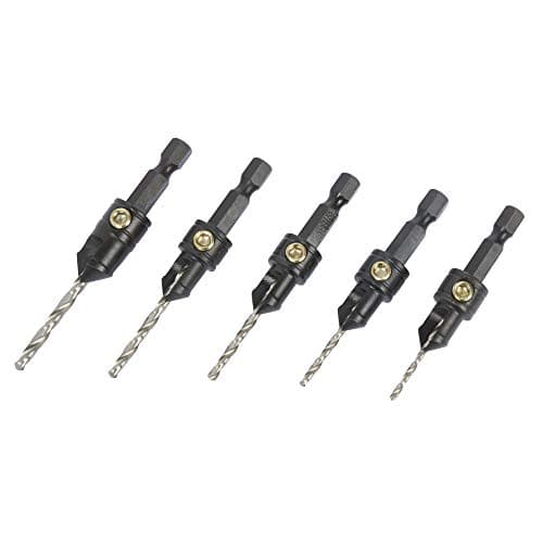 Image of Trend Snappy 5-Piece Countersink & Drill Set for No4-No12 Gauge Screws, Quick Release, Pilot Holes & Countersinks in One Go, SNAP/CS/SET