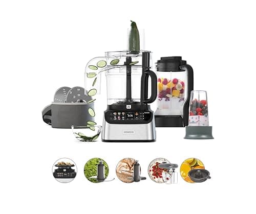 Image of Kenwood MultiPro OneTouch FDM73.850SS, Food Processor and Blender Multifunctional with 13 Accessories, Variable Speed and Pulse Function, Integrated Scale, Dishwasher Safe, 1000W, Silver