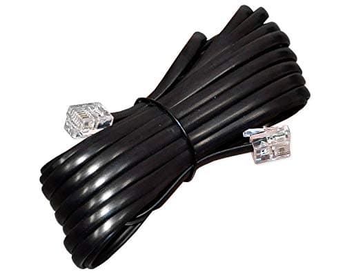 Image of PCSL ADSL Cable RJ11 to RJ11 Modem Lead for Broadband Connections (3m Black)