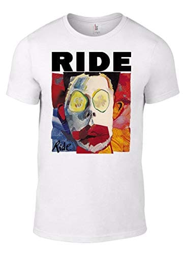 Image of Ride - Going Blank Again Band Cd Album Cover Image T-Shirt - Shoegazing Indie Alternative Tee - White White S