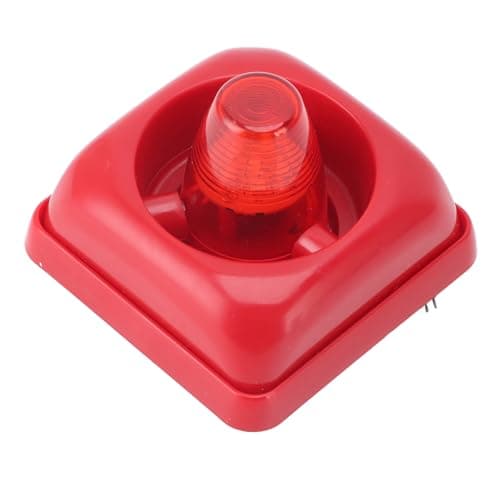 Image of Haofy Fire Alarm Horn LED Strobe with 115dB Sound 12V 24V DC Power Residential Commercial Use Features Bright LED Strobe 115 Decibel Alert Flashing 120 Times per Minute for Home