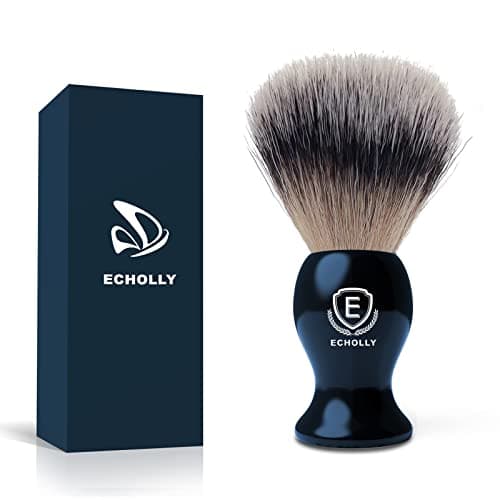 Image of Luxury Mens Shaving Brush by Echolly-NO Shedding Bristle Shaving Brushes for Men-Vegan Lather Shave Brush-Luxury Fast Beard Brush-Perfect Gifts for Men,Boyfriends,Fathers