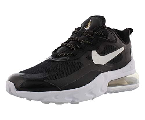 Image of Nike Womens Air Max 270 React Running Trainers CT3426 Sneakers Shoes (UK 5.5 US 8 EU 39, Black Metallic Silver 001)