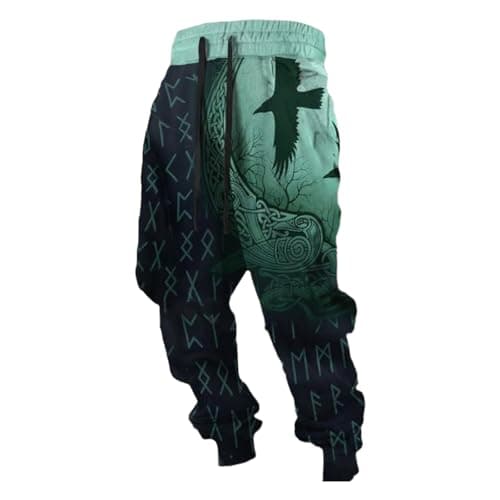 Image of Winter Casual Trousers with Retro Pattern for Everyday Comfort Style, black, M