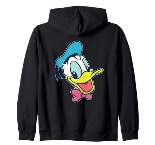 Image of Disney Mickey and Friends Donald Duck Face Zip Hoodie