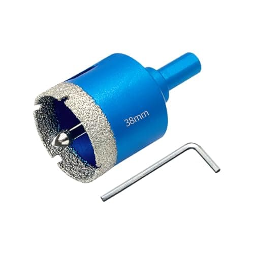 Image of Teronbeta Diamond Hole Saw with Pilot Center Drill Bit, Vacuum Brazed Diamond Core Hole Cutter for Tile, Porcelain, Glass, Ceramic, Marble (38mm)