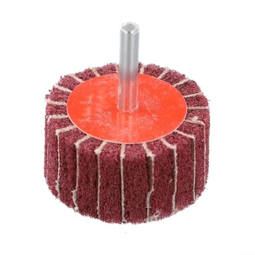 Image of Green Flap Wheel 50mm X 25mm With 6mm Shank P120 Grit Nylon Abrasive Mop For Metal Polishing And Wood Sanding On Curved Surfaces(P240 - Red 40mm×25mm)