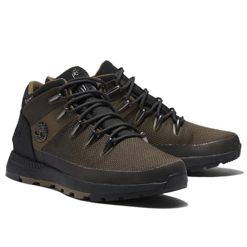 Image of Timberland Mens Sprint Trekker Mid Textile Olive Boots 9 UK