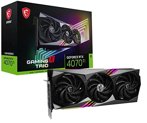 Image of MSI Gaming GeForce RTX 4070 Ti 12GB GDRR6X 192-Bit HDMI/DP Nvlink Tri-Frozr 3 Ada Lovelace Architecture Graphics Card (RTX 4070 Ti Gaming X Trio 12G)