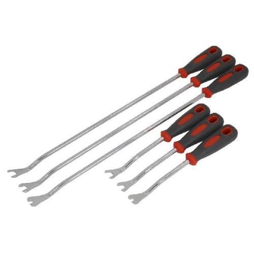 Image of neilsen CT2370 Door Panel and Trim Removal Tool Set - Red (6-Piece)