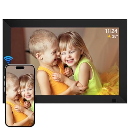 Image of AHOWAI 64GB Digital Photo Frame WiFi, 10.1 Inch 1280x800 IPS LCD Touchscreen Digital Picture Frame, Auto-Rotate Electronic Photo Frame, Share Photos or Videos via Frameo App, Best Gift for Favorite