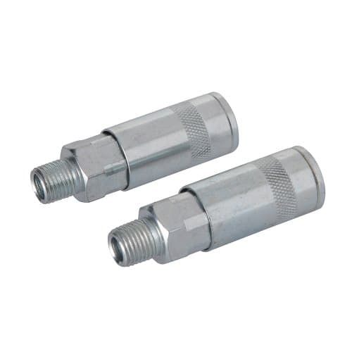 Image of Silverline 794320 Air Line Quick Coupler 2pk 1/4" BSP