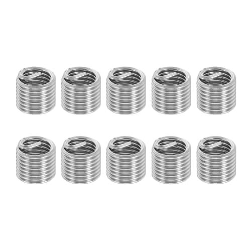 Image of PATIKIL Wire Thread Inserts 1/2-13 UNC 1.5D 19.1mm, 10Pcs 304 Stainless Steel Helical Coiled Wire Screw Threaded Sleeve Sheath for Mechanical Equipment Automotive Repairs
