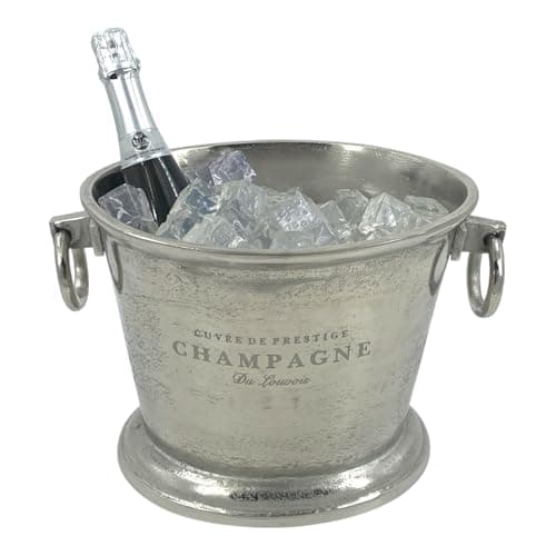 Image of Deluxe 6 Litre Vintage Champagne & Prosecco Ice Bucket Large Antique-Style Royal Cooler for Parties, Weddings, Bar & Home Entertaining