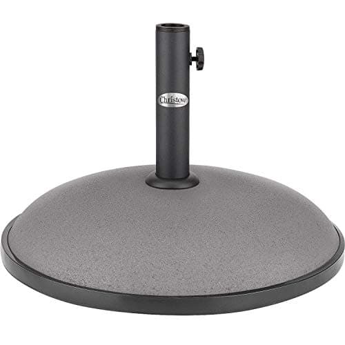 Image of CHRISTOW Garden Parasol Base 25kg, Round Patio Umbrella Weight, Outdoor Sun Shade Canopy Stand Holder, Heavy Duty Compound Concrete