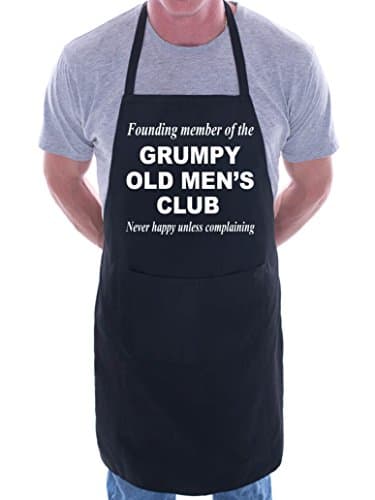 Image of Print4U Grumpy Old Men BBQ Cooking Funny Novelty Apron Black