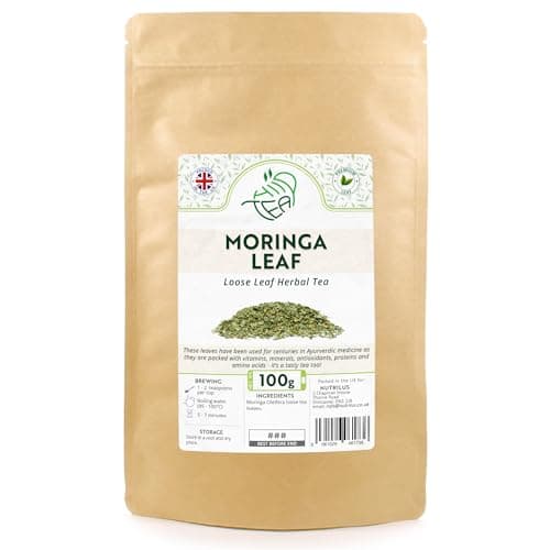 Image of Moringa Loose Leaf Herbal Tea – Dried Leaves of Moringa Oleifera Tree (100g)