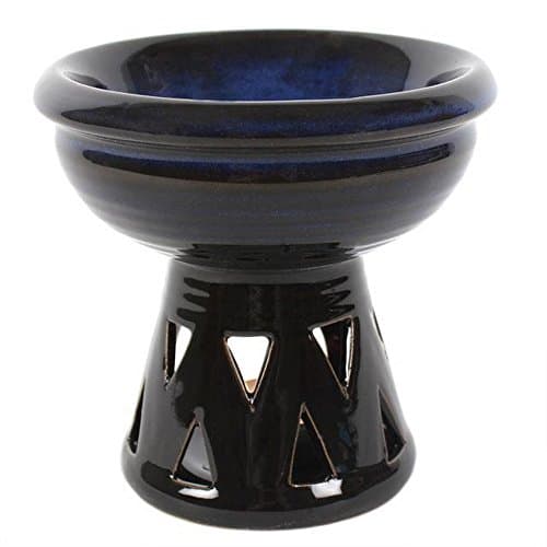 Image of Something Different Wholesale Gorgeous Blue Ceramic Deep Bowl Oil Burner - 13.5cm x 14cm (1 Pc.) - Premium Material, Versatile & Elegant Design - Ideal Home Decor, Relaxing Ambiance