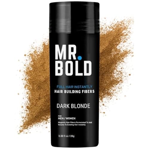 Image of Hair Fibres DARK BLONDE for Thinning Hair, Natural Keratin Hair Fibres for men & Women for Instant Result, Concealer for Thicker, Fuller Hair, Undetectable & Secure, Premium Long-Lasting Hold (28g)