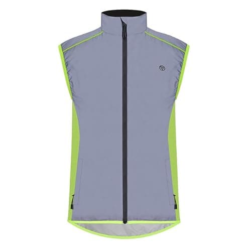 Image of Proviz Men's Active Reflective Gilet - REFLECT360 Cycling Vest, Windproof, Water-resistant, Hi Vis Running Gilet, Grey, L