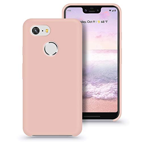 Image of xperg Pixel 3 XL Case, Google Pixel 3 XL Liquid Silicone Gel Rubber Case Cover Soft Microfiber Cloth Lining Cushion Compatible for Google Pixel 3 XL (Pink Sand)