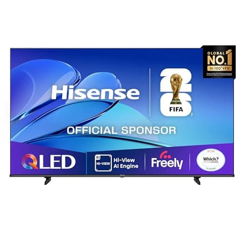 Image of Hisense 65" 65E7QTUK QLED Smart AI TV - 4K Direct Lit Viewing, Quantum Dot Colour, Hi-View AI Engine, Dolby Vision, Dolby Atmos with Freely, Disney +, YouTube, Netflix