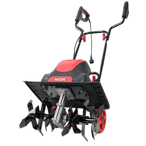 Image of MZK 1600W Electric Garden Tiller & Cultivator, 41cm Working Width, 21cm Tilling Depth, Foldable Rotovator with Adjustable Wheels for Lawn, Yard & Garden Soil Preparation