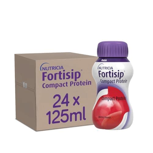 Image of Fortisip Compact Protein Drink, Berry Flavour, 125ml Bottle x24