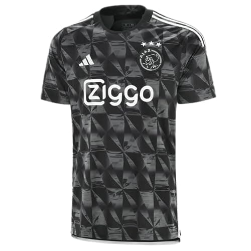 Image of adidas Men's Soccer Ajax 23/24 Third Jersey - Celebrating The Beautiful Game's Finest Producers of Football Talent, AEROREADY, Black, Large