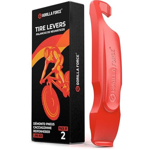 Image of Gorilla Force | Ultra Strong Bike Tyre Levers | 2 Pack | Lava Red