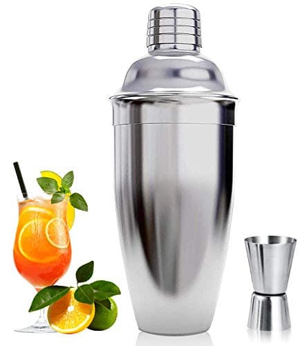 Image of cocktail shaker, cocktail maker set, martini drink shaker, 750 ml cocktail shaker Strainer, bartender mixer tool,home liquor cobbler shaker, Stainless Steel bar shakers for cocktail making kit (2 PCS)