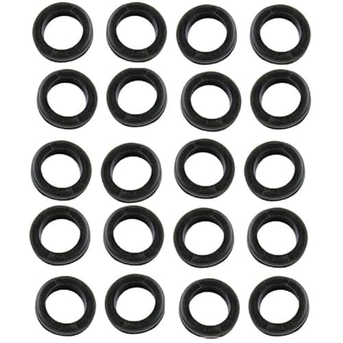 Image of Merriway BH03777 (20 Pcs) Hole Grommet for Electrical Wall Surface and Back Boxes, 19mm (3/4 inch) - Pack of 20 Pieces, Black