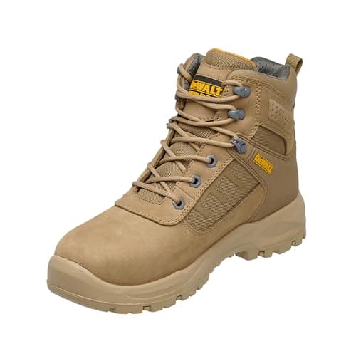 Image of DEWALT Douglas Men's Safety Boots, Waterproof, Steel Toe Cap, Heat Resistant, Steel Midsole, Stone, UK11 (EU45)
